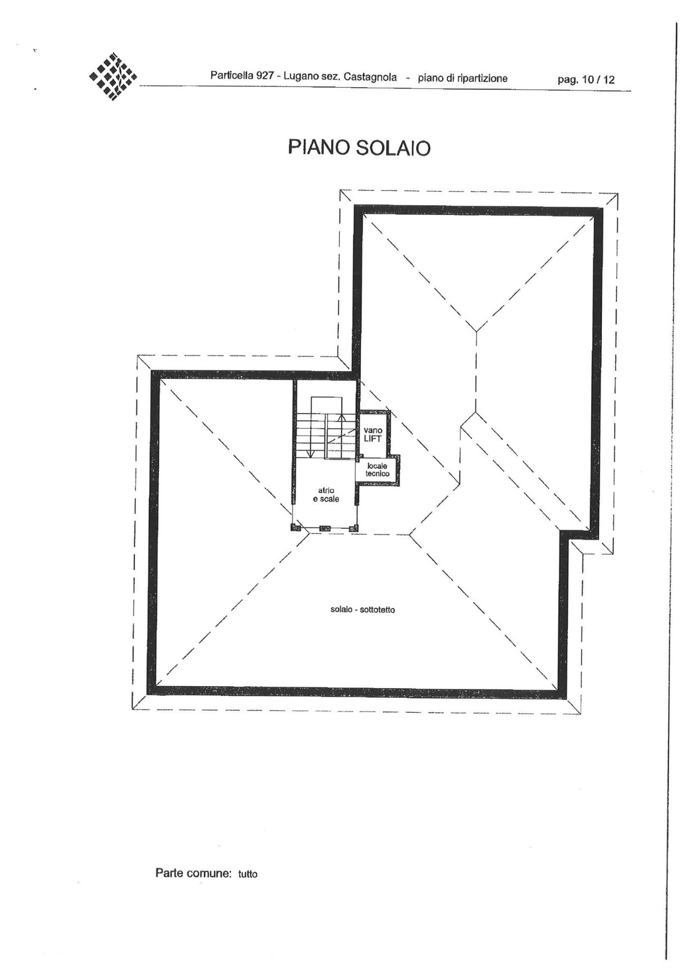 Via del Tiglio 17 — Attic architectural floor plan