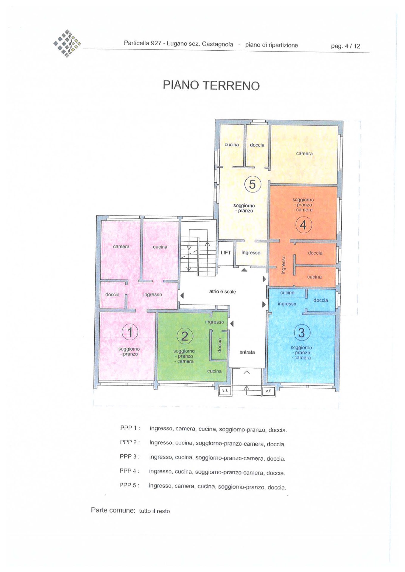 Via del Tiglio 17 — Ground floor architectural floor plan