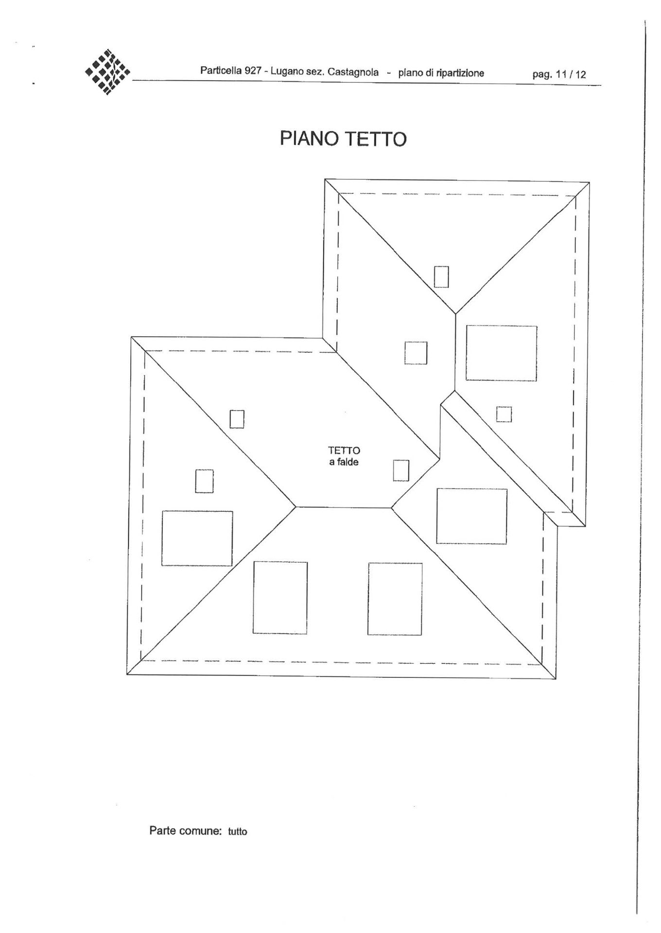 Via del Tiglio 17 — Roof architectural floor plan